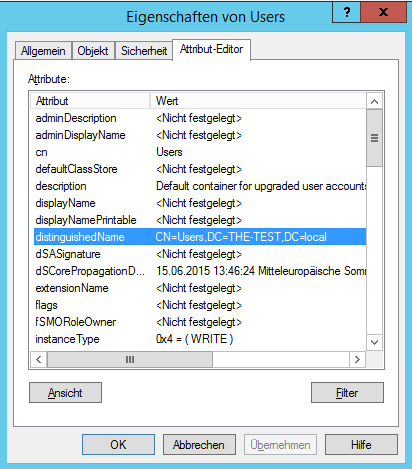Active Directory attribute editor