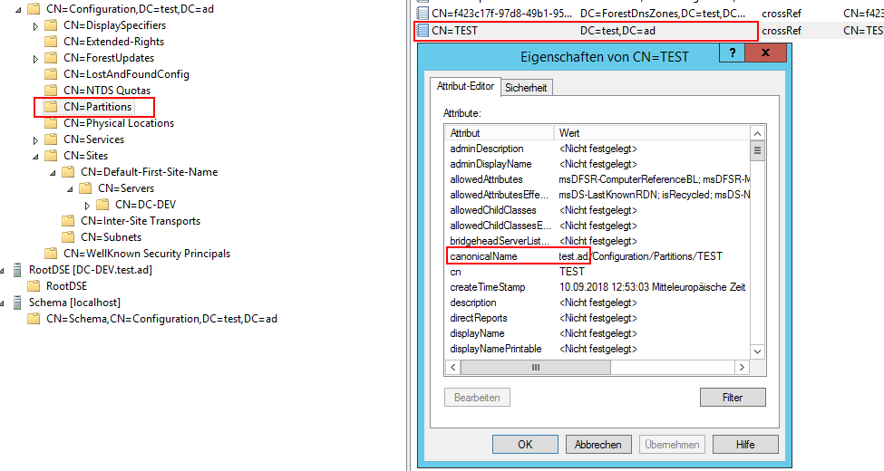Active Directory canonicalName property is used for the default UPN suffix